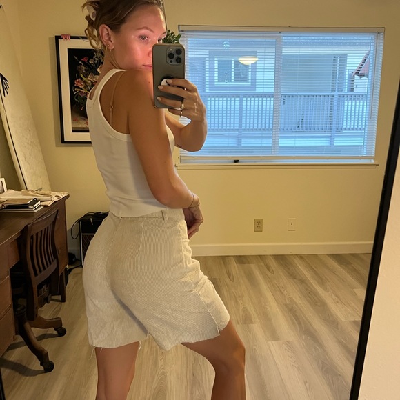 Cream corduroy shorts from Princess Polly - Picture 2 of 3